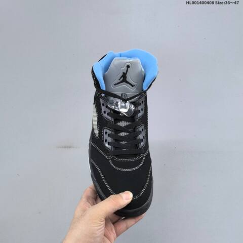 Air Jordan 5 Retro Black University Blue Replica AIR JORDAN 5 Aj5 Lifestyle (BS-66296)