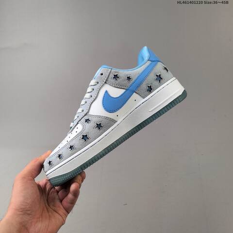 Nike Air Force 1 07 White Light Grey Blue EU 36-45 Sneaker - Unisex (BS-62552)