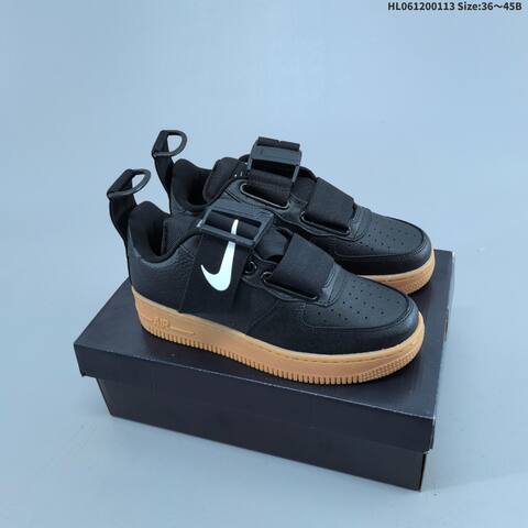 Nike Air Force 1 Utility White Black Black Gum Brown EU 36-45 Sneaker - Unisex (BS-62010)