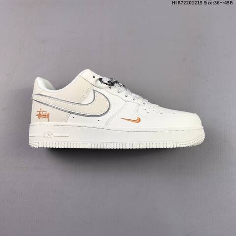Nike Air Force 1 07 LV8 Off White Light Blue Metallic Gold EU 36-45 Sneaker - Unisex (BS-62664)