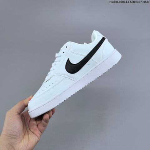 Nike Court Vision Low White Black EU 36-45 Skate Shoe - Unisex (BS-62043)