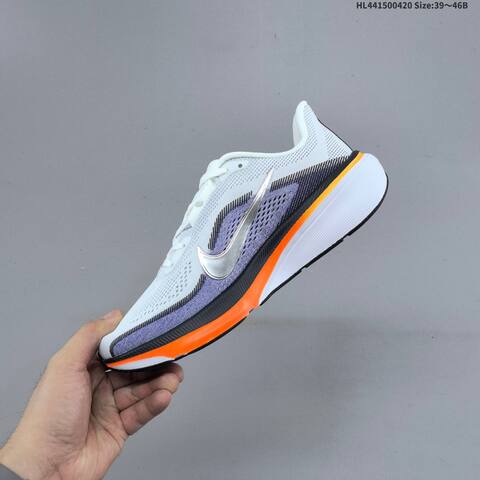 Nike Air Zoom Pegasus 42 White Silver Purple Orange Black EU 39-46 Running Shoe - Unisex (BS-60629)