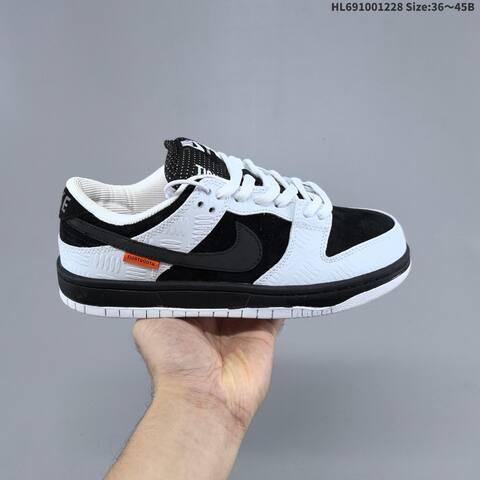 Nike SB Dunk Low HF3704-100 Black White Orange EU 36-45 Skate Shoe - Unisex (BS-62375)