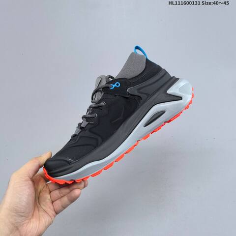 HOKA Kaha 3 Low GTX Black Grey Orange Blue EU 40-45 Trail Shoe Trail Running Sneakers - Men's (BS-69393)