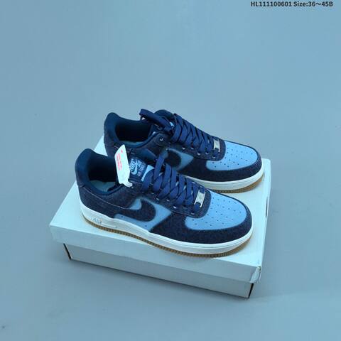 Nike Air Force 1 07 White Light Grey Black Navy Blue Gum Brown EU 36-45 Sneaker - Unisex (BS-60022)