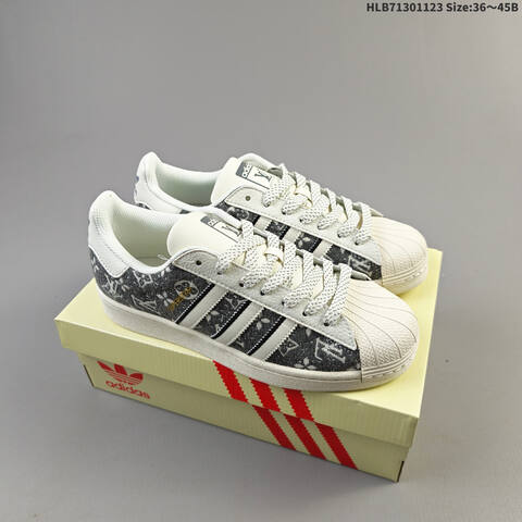 Adidas Superstar DIY Off White Dark Grey Black EU 36-45 Skate Shoe - Unisex (BS-65517)