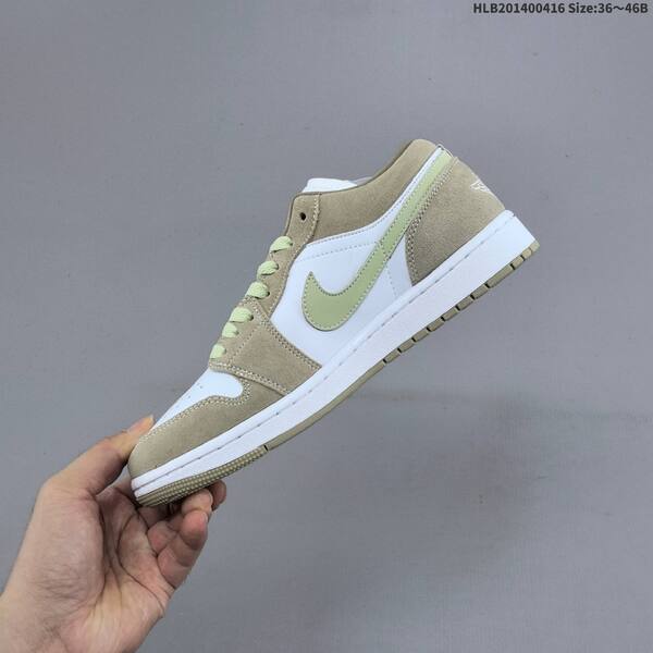 Nike Air Jordan 1 Low white beige light green 36~46 casual