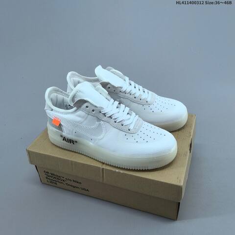 Nike Air Force 1 Low Off White White Volt Black Orange EU 36-46 Sneaker - Unisex (BS-61363)