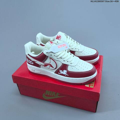 Nike Air Force 1 07 Low White Red Black Gold EU 36-45 Sneaker - Unisex (BS-61450)