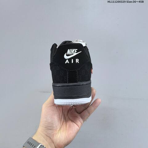 Nike Air Force 1 07 Black White Orange EU 36-45 Sneaker - Unisex (BS-61043)