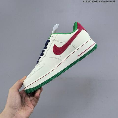 Nike Air Force 1 07 Low Off White Red Green Navy Blue EU 36-45 Sneaker - Unisex (BS-61031)
