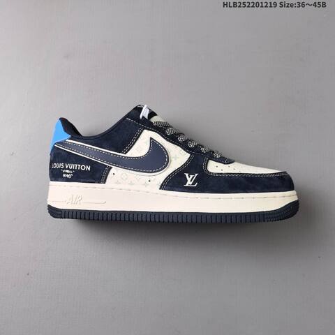 Nike Air Force 1 07 LV8 Navy White Light Blue EU 36-45 Sneaker - Unisex (BS-62563)