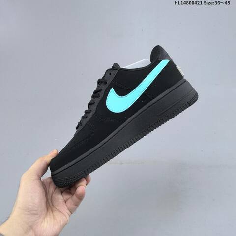 Nike Air Force 1 07 Black Tiffany Blue EU 36-45 Skate Shoe - Unisex (BS-60603)