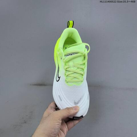 Nike Vomero Plus ReactX Air Zoom White Neon Yellow Black EU 35 5-46 Running Shoe - Unisex (BS-60217)