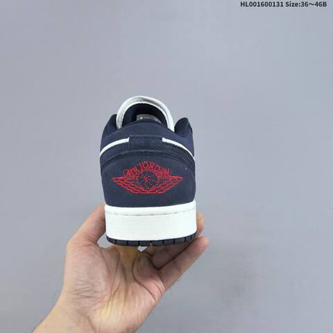 Air Jordan 1 Low Obsidian Suede AIR JORDAN 1 Aj1 Lifestyle (BS-66748)