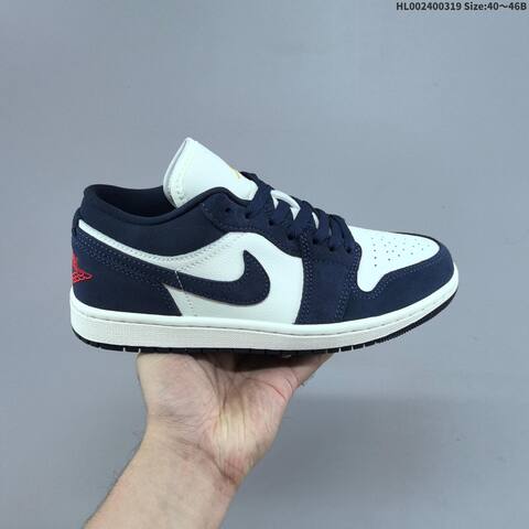 Air Jordan 1 Low Obsidian Suede AIR JORDAN 1 Aj1 Lifestyle (BS-66496)