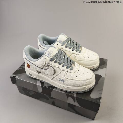 Nike Air Force 1 07 Off White Grey Black EU 36-45 Sneaker - Unisex (BS-62957)