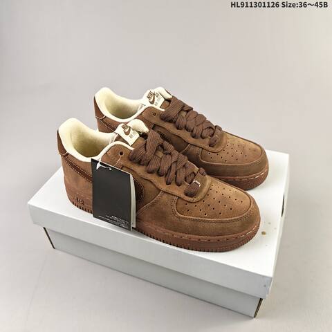 Nike Air Force 1 Low Brown Cream Beige EU 36-45 Sneaker - Unisex (BS-63033)