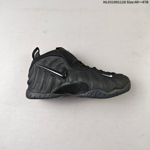 Nike Air Foamposite One Black Dark Grey White EU 40-47 Basketball Shoe - Men's (BS-62996)