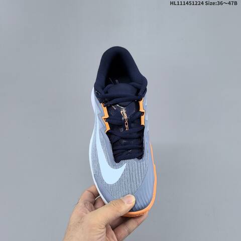 Nike M ZOOM VAPOR PRO 3 HC Grey Navy Blue Orange White EU 36-47 Tennis Shoe - Unisex (BS-62487)