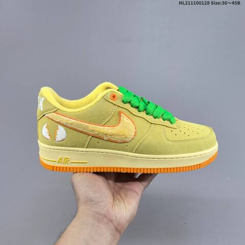Nike Air Force 1 Low Light Yellow Bright Green Orange Pale Yellow EU 36-45 Sneaker - Unisex (BS-61705)