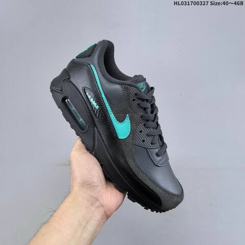 Nike Air Max 90 Black Dark Grey Turquoise White EU 40-46 Sneaker - Men's (BS-61112)
