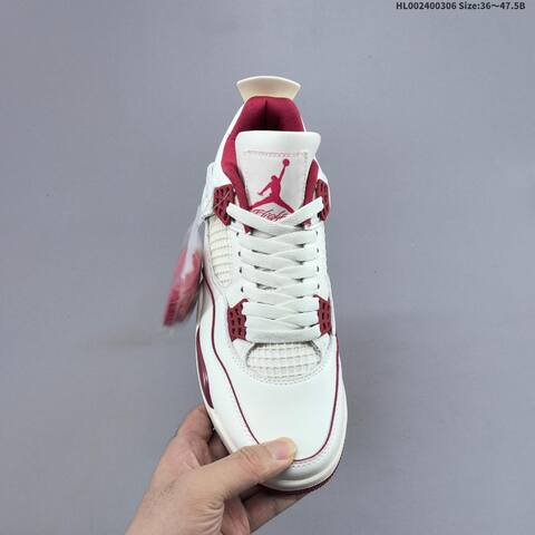 Air Jordan 4 Retro Sierra Red WMNS AIR JORDAN 4 Aj4 Lifestyle (BS-66617)