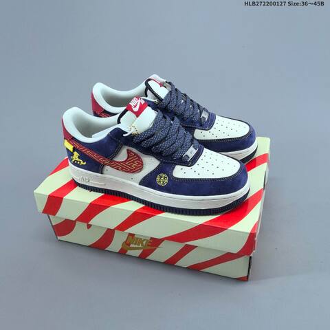 Nike Air Force 1 07 LV8 QW5288 Off White Black Red EU 36-45 Skate Shoe - Unisex (BS-61719)