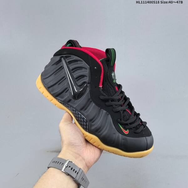 Nike Air Foamposite Pro black red green gum EU 40-47 basketball shoe