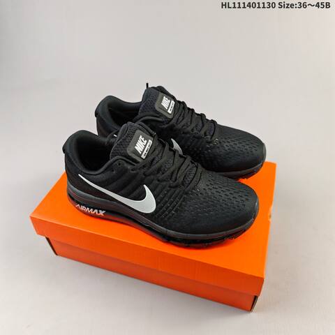 Nike Air Max 2017 White Black Black Clear EU 36-45 Running Shoe - Unisex (BS-62948)
