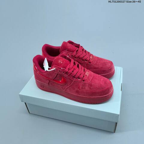 Nike Air Force 1 07 Low Mustard Yellow Dark Burgundy EU 36-45 Sneaker - Unisex (BS-61113)