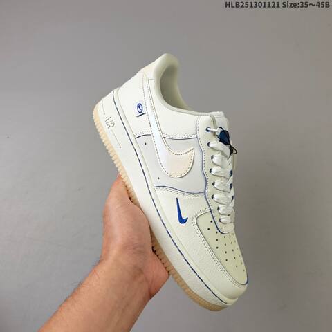 Nike Air Force 1 07 Black White Beige Blue EU 35-45 Sneaker - Unisex (BS-63304)