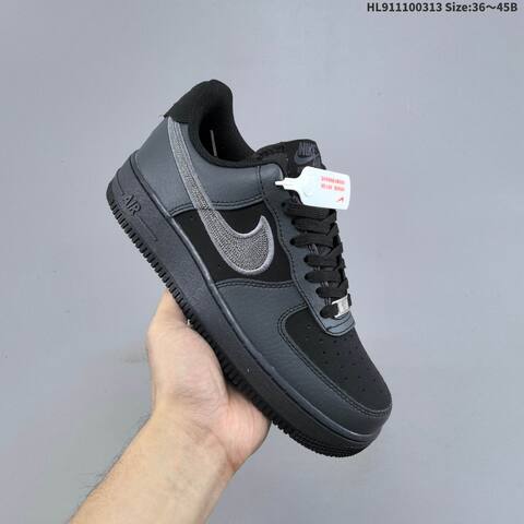 Nike Air Force 1 07 IB6842-002 Black Dark Grey Silver EU 36-45 Sneaker - Unisex (BS-61335)