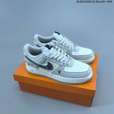 Nike Air Force 1 07 Low Red White Gray Black EU 36-45 Sneaker - Unisex (BS-61967)