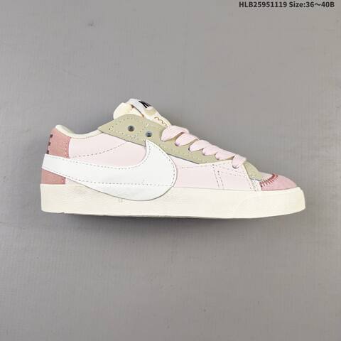 Nike Blazer Low 77 Jumbo DQ1470 601 Light Pink Cream Olive White EU 36 40 Skate Shoe EU 36-40 - Unisex (BS-63444)
