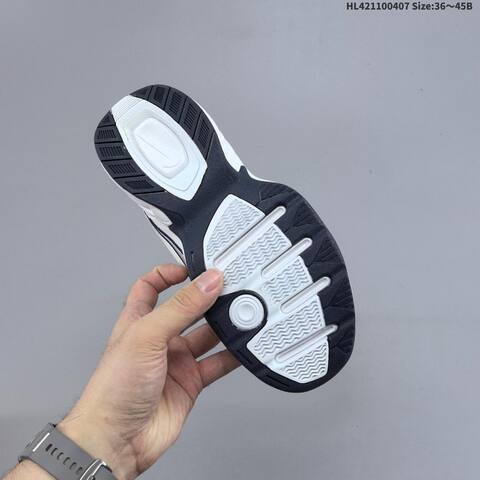 Nike Air Monarch IV White Navy Silver Black EU 36-45 Training Shoe - Unisex (BS-60910)