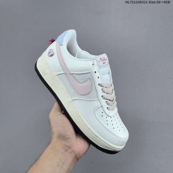 Nike Air Force 1 07 white light pink light blue dark brown EU 36-45 sneaker