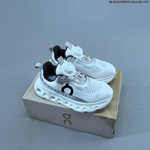 On Cloudtec Kids Black White Silver EU 26-37 Running Shoe - Women's (BS-60740)
