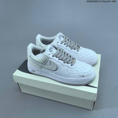 Nike Air Force 1 07 LV8 DM6688 Off White Black EU 36-45 Sneaker - Unisex (BS-61936)
