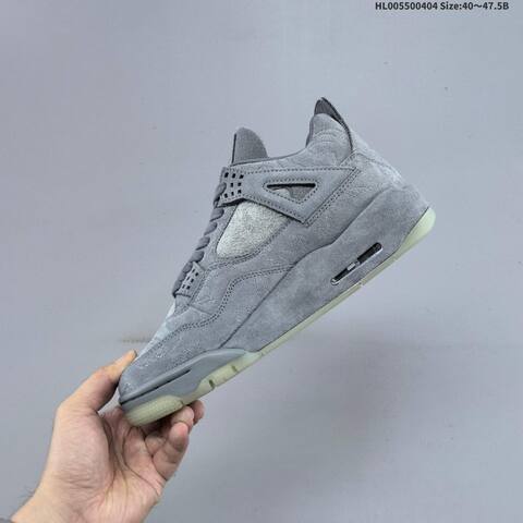 KAWS x Air Jordan 4 Kaws Cool Grey AIR JORDAN 4 Aj4 Lifestyle (BS-66325)