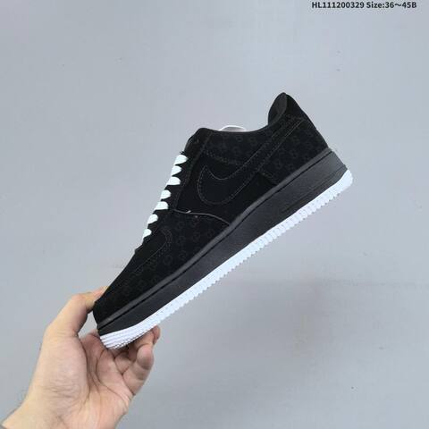 Nike Air Force 1 07 Black White Orange EU 36-45 Sneaker - Unisex (BS-61043)