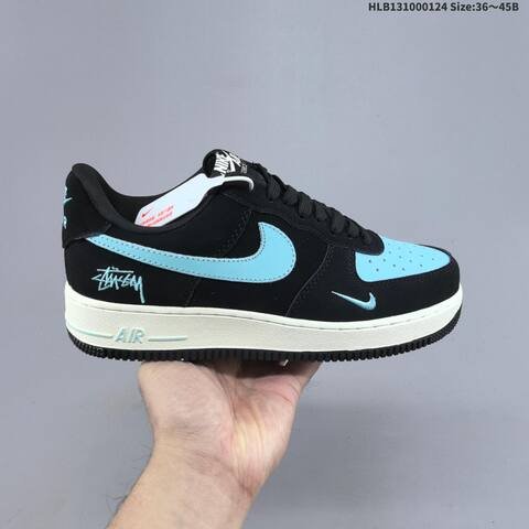 Nike Air Force 1 07 LV8 Black Grey Green White EU 36-45 Sneaker - Unisex (BS-61783)
