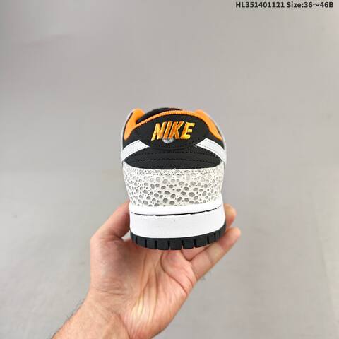 Nike SB Dunk Low Pro Black Orange White Grey EU 36-46 Skate Shoe - Unisex (BS-63309)