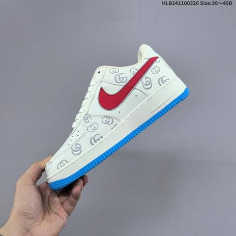 Nike Air Force 1 07 Low Off White Red Blue Black EU 36-45 Sneaker - Unisex (BS-61121)