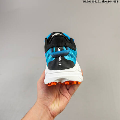 HOKA ONE ONE Challenger 8 Blue Black White Orange EU 36-45 Trail Shoe Trail Running Sneakers - Unisex (BS-69457)