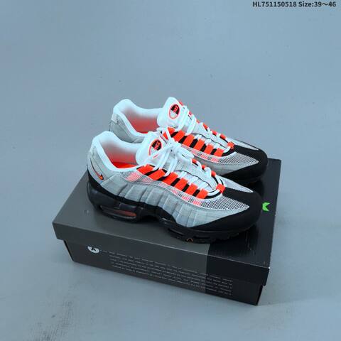 Nike Air Max 95 White Grey Black Orange EU 39-46 Running Shoe - Unisex (BS-60276)