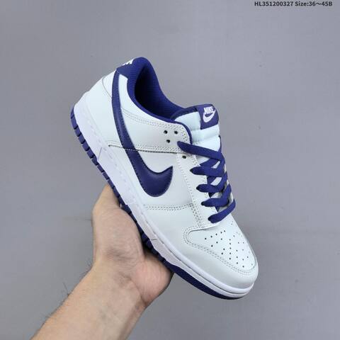 Nike Dunk Low White Dark Blue EU 36-45 Skate Shoe - Unisex (BS-61088)
