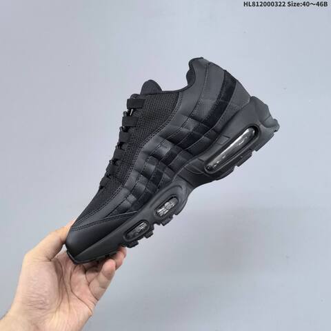 Nike Air Max 95 Triple Black EU 40-46 Running Shoe - Men's (BS-61184)