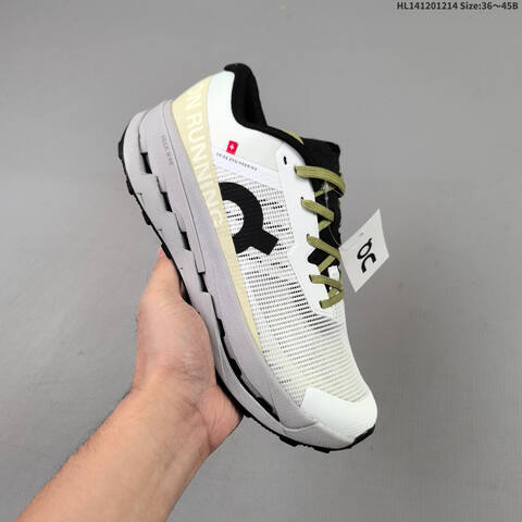 On Cloudultra White Black Olive Gray EU 36-45 Trail Shoe Trail Running Sneakers - Unisex (BS-69742)