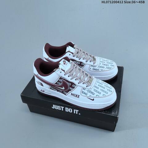 Nike Air Force 1 07 Black White Olive Green EU 36-45 Sneaker - Unisex (BS-60799)